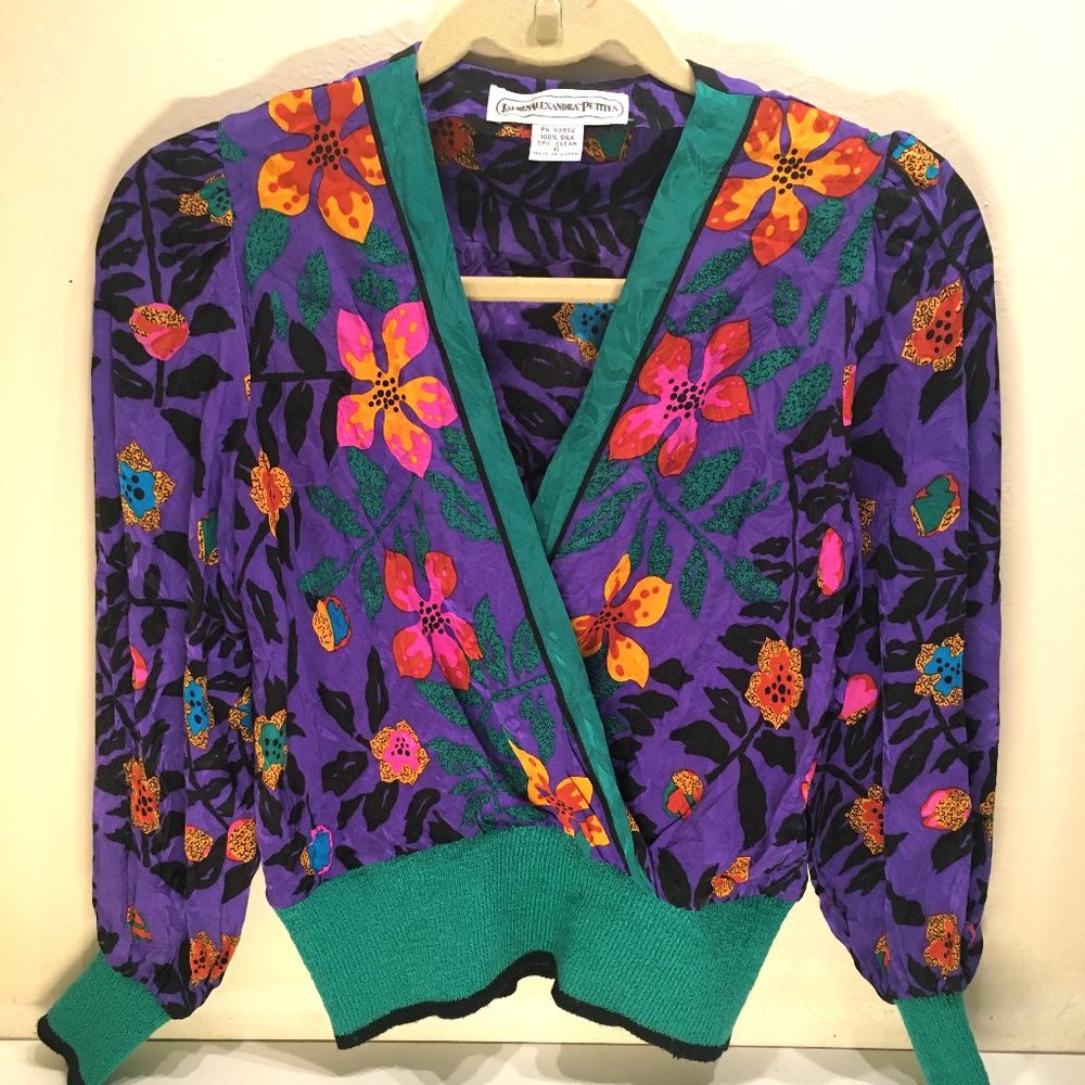 Vintage 1980's Lauren Alexandra Petite 6 Blouse